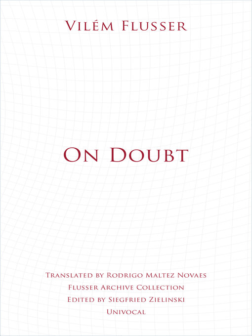 Title details for On Doubt by Vilém Flusser - Available